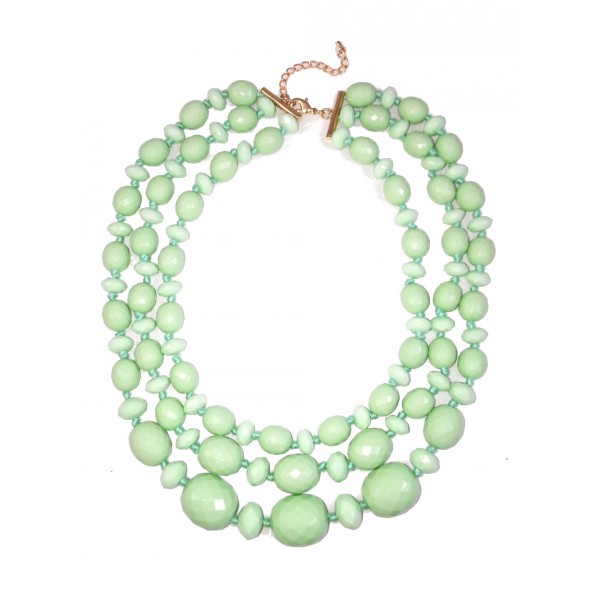 Give It A Swirl Mint Layered Necklace